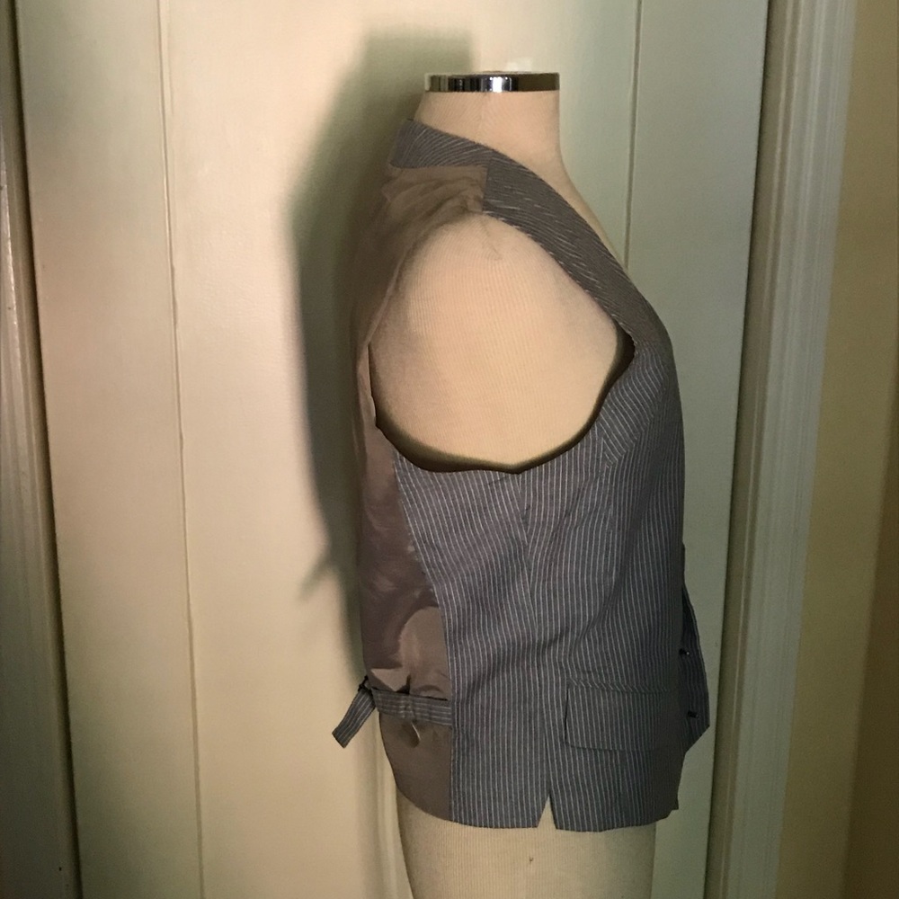 Men or women pinstripe button down vest m/l - Picture 5 of 7